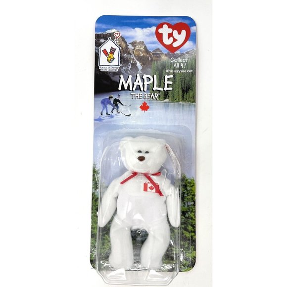 Maple the Bear McDonalds TY Beanie Babies Rare 1993 Oakbrook error - Picture 1 of 5